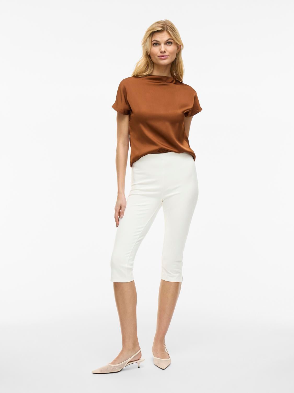 VICAMILLE Trousers - Snow White - VERO MODA & VILA Bergvik